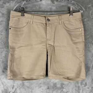 Musto Tan Khaki Chino Shorts Womens Sz 12 Stretch Cotton Outdoor Sailing Casual